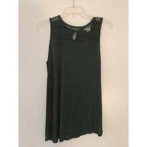Lace paneled tank top
